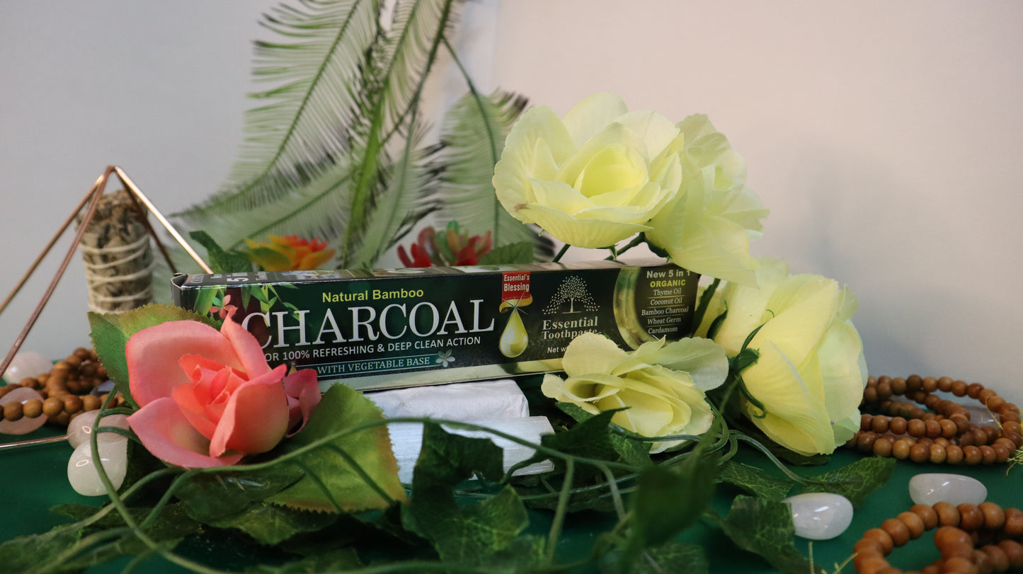 Non-Flouride Natural Bamboo 5 in 1 Charcoal Toothpaste